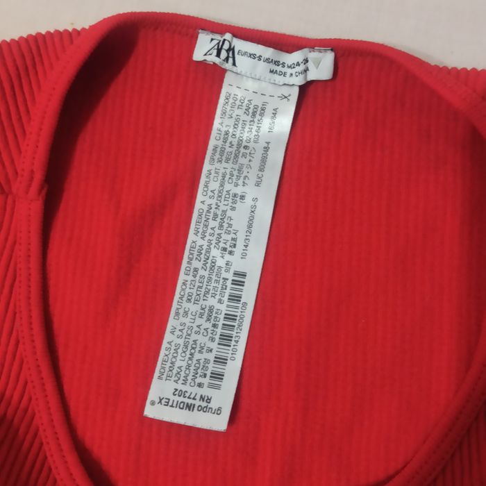 Червоний топ ZARA