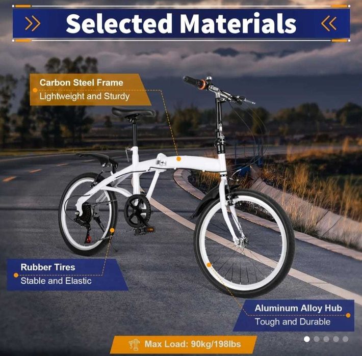 Nowy 6-biegowy rower składany