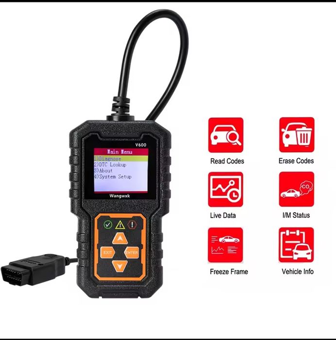 350грн + олх комісія Діагностичний Автосканер OBD2 Wangxwk V600