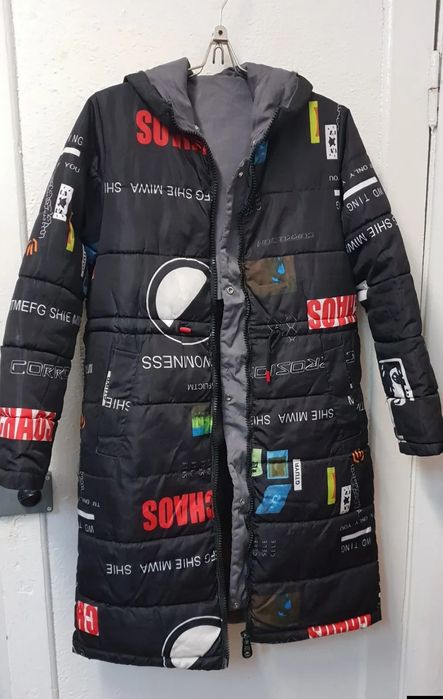 Куртка пуховик 2 стороння 50/52 хл