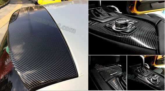 Автоплівка CARLIKE Carbon 3D/5D PVC глянсова вінілова для тюнінгу