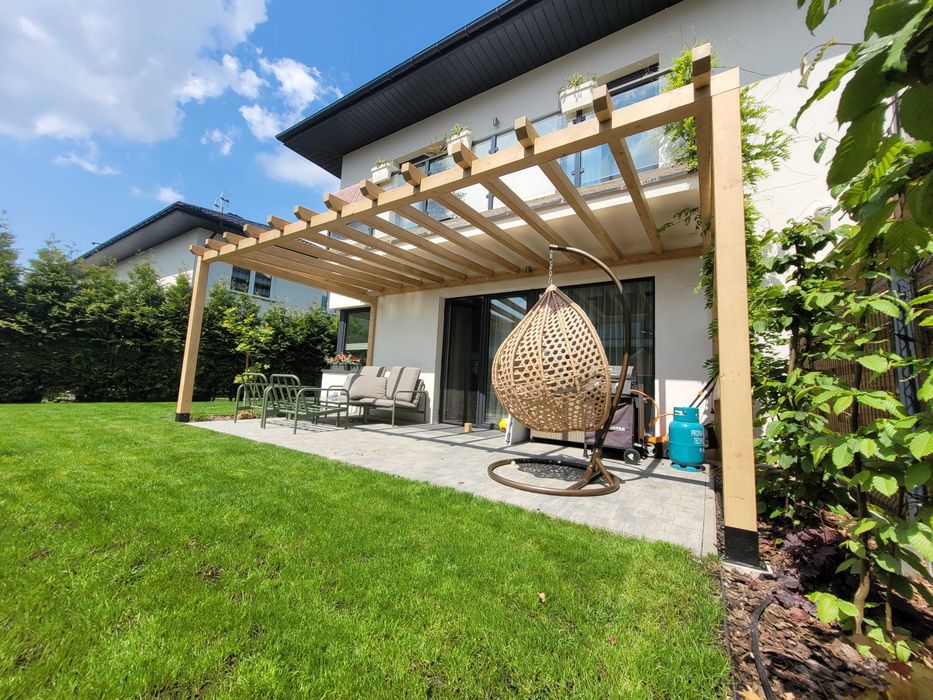 Pergola Drewniana BSH / Poliwęglan Lity / Tars kompozytowy