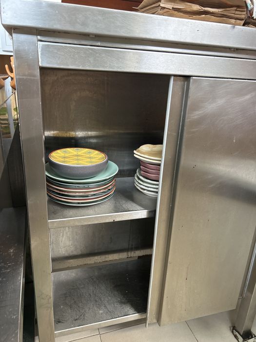 Bancada inox fechada