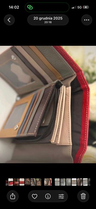 Portfel dasmki skora naturalna