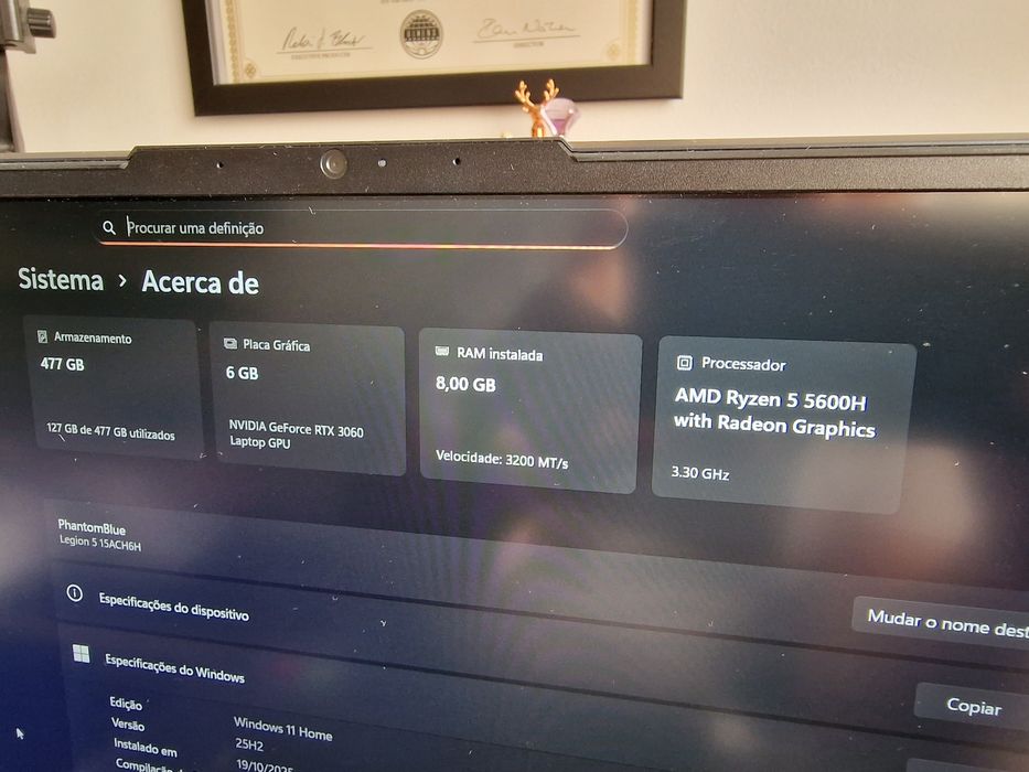 Lenovo Legion 5 15ACH6H Portátil Gaming