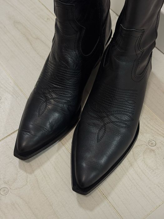 Шкіряні ковбойки козаки Zara