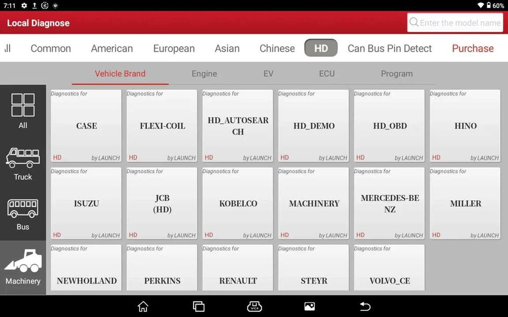 Máquina Dignóstico Pesados, Ligeiros e Tratores OBD Launch X431 PRO3S+ SmartLink HD
