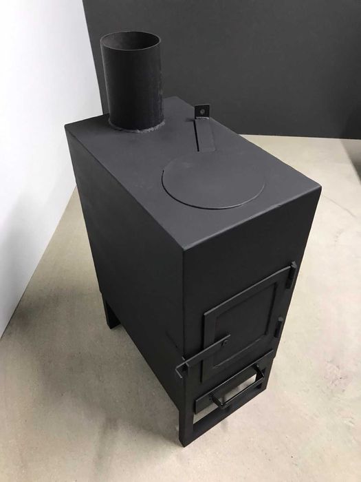 Піч буржуйка з верхньою плитою, сталева. Буржуйка для дому. Буржуйка.