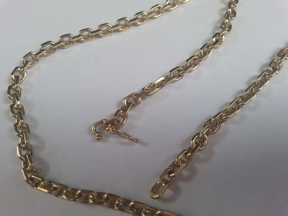 Złoty Pełny Łańcuszek - KUTY / ANKIER - 585 - Warszawa