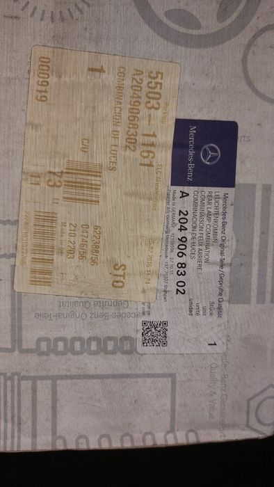 Farolim trás esquerdo Mercedes w204 C