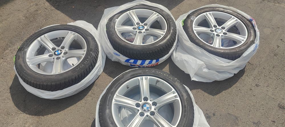 Диски 4 шт BMW 3 F30 R17 c датчиками и зимней резиной FULDA остаток 8+