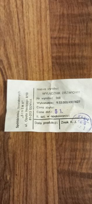 wyłącznik światła drzwi oryginalny fiat 126p