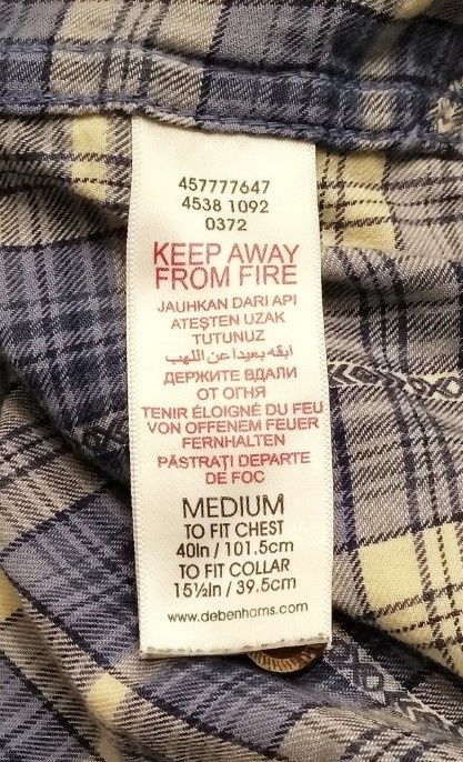 Wr) Mantaray koszula krótki rękaw kratka Roz.M