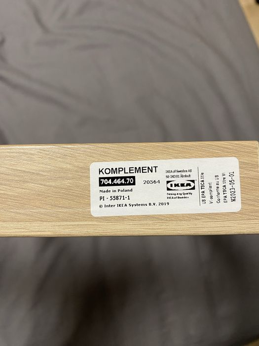 KOMPLEMENT Drążek, imitacja dębu bejcowanego na biało, 50x35 cm