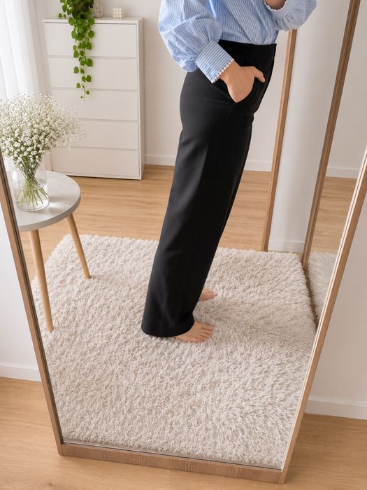 Eleganckie spodnie Zara prosta nogawka