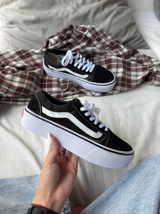 Кеди Vans Old Skool Classic Black White (36-45) — стильні чоловічі та жіночі Ванс Олд Скул, чорно-білі, замша