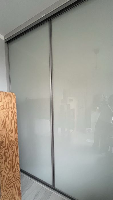 Drzwi przesuwne szklane 258cm x 99cm 3szt.