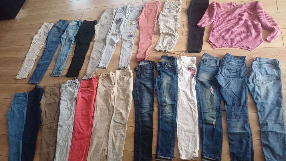 22 pary, szt,  jeansow,  rozmiar xs 34