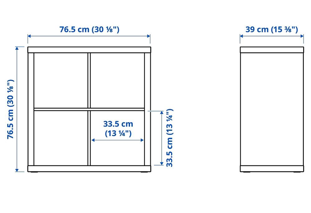 Estante quadrada branca