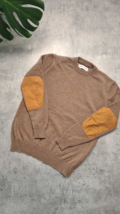 Karmelowy brązowy sweter Samsoe 80% Wełna Wool, wełniany. Rozmiar S