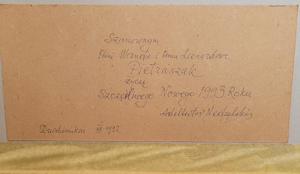 Akwarela w ramie - las - Adelbertas Nedzelskis