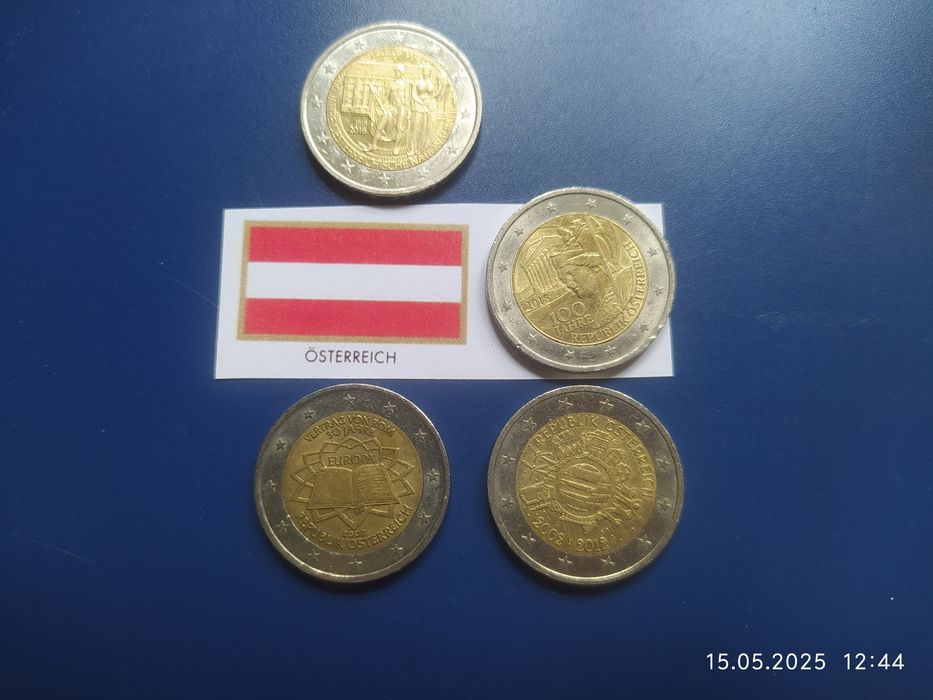 Обмен 2 евро на 2 евро.