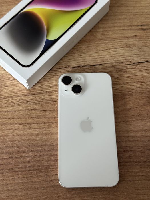 iPhone 14 128GB biały - stan idealny - bateria 84%