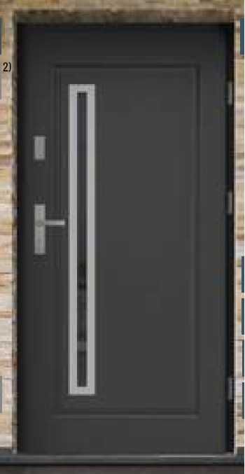 Drzwi wejściowe "90" - prawe - termo-ościeżnica - "od ręki"