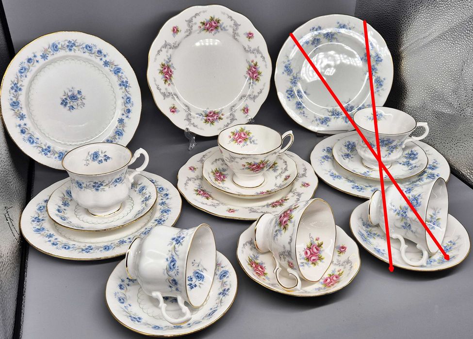 Trio złocenia filiżanka podstawek talerzyk ROYAL Made in England