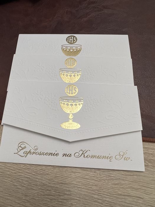 Zestaw zaproszeń na komunię