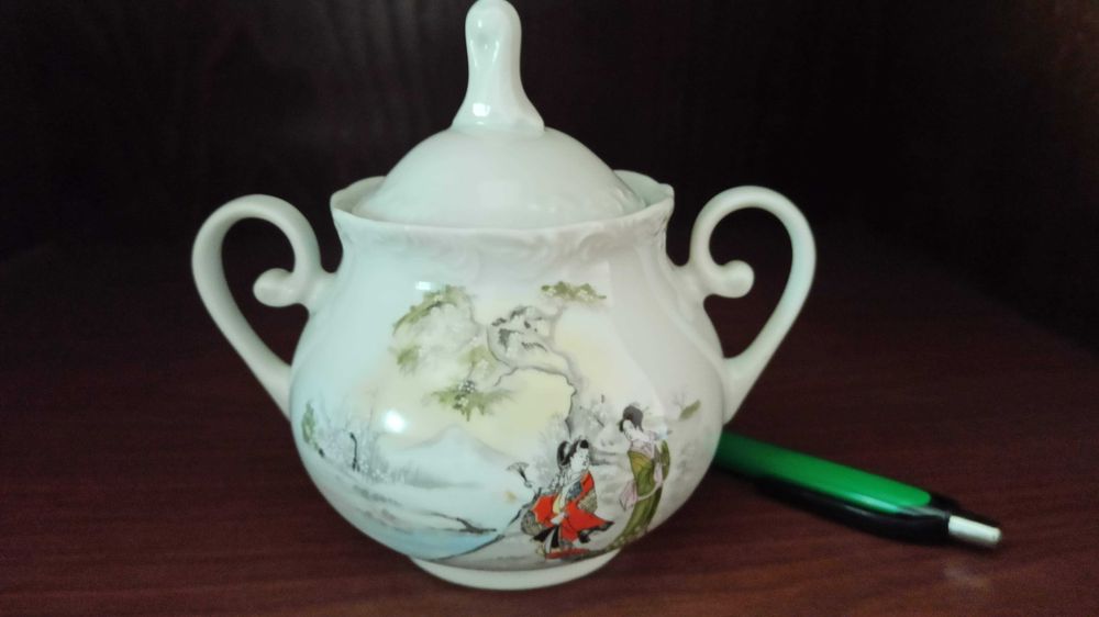 Serviço de chá de Porcelana Fina Portuguesa SPAL. Nunca usado. Anos 80