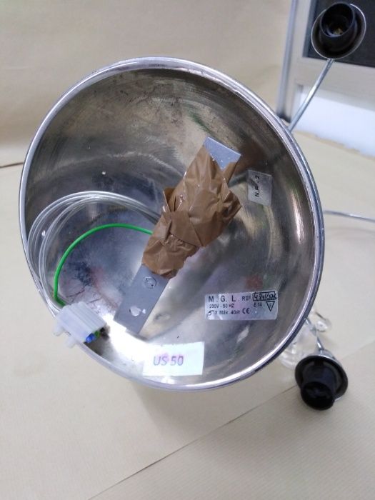 Candeeiro de 5 Lâmpadas Cromado