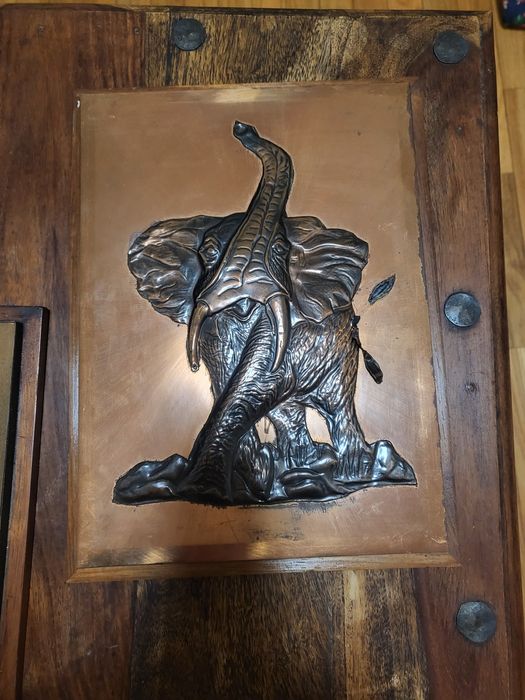Quadro elefante cobre