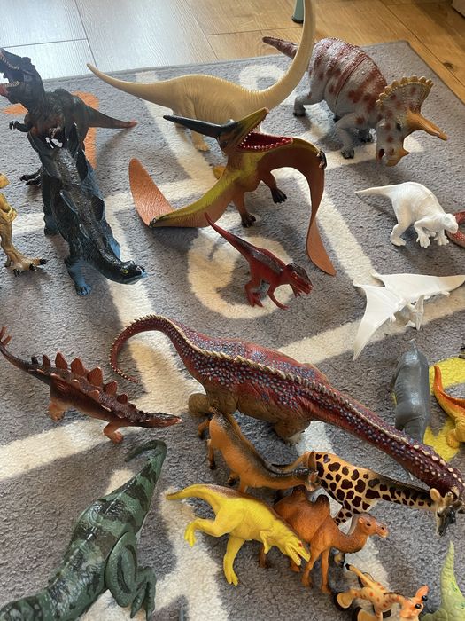 Duży zestaw dinozaurów