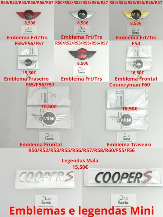 Emblema símbolo logótipo Mini para mala e capô
