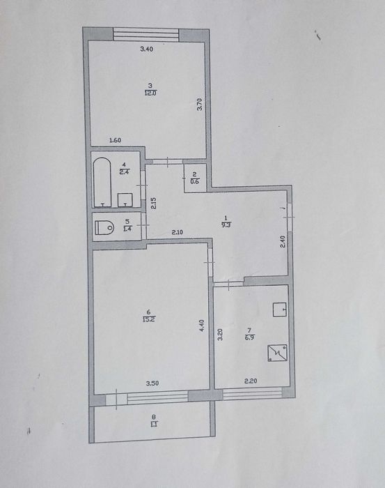 Обмін 2-ох кімнатної квартири на 3-ох кімнатну або на 2-ох кімнатну
