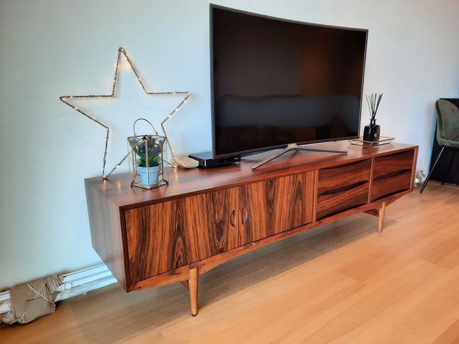 Movel Tv Nórdico Pau Ferro Mate