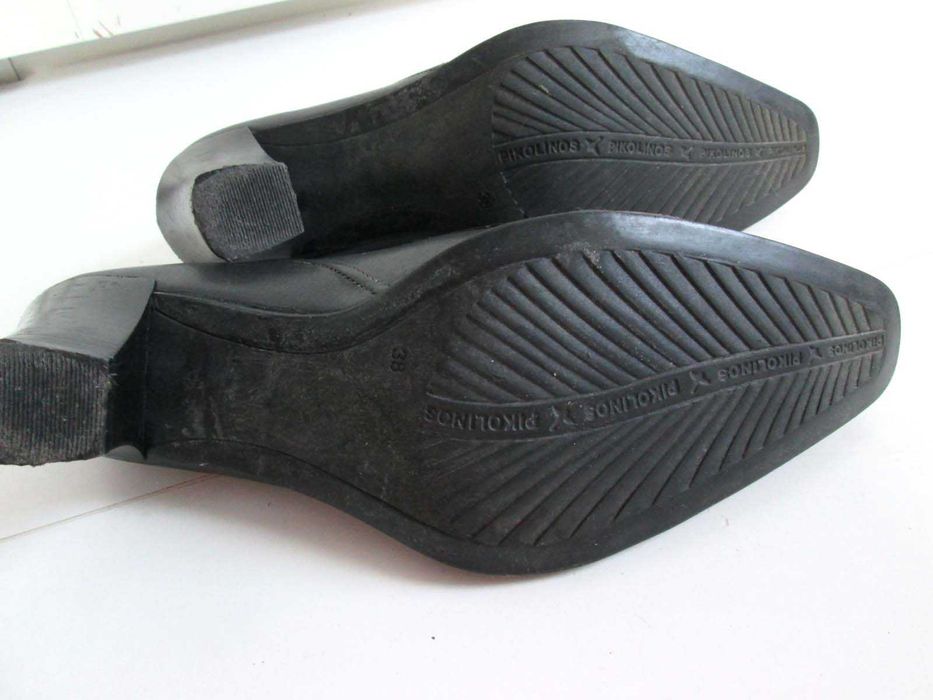 Pikolinos czarne skórzane buty pólbuty skóra 38