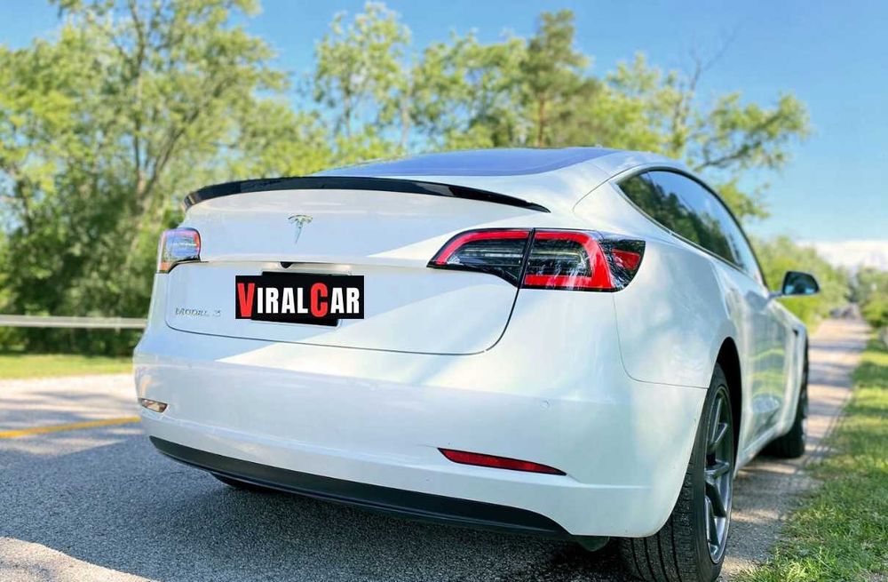 Spoiler lotka dokładka TESLA MODEL 3 CZARNY POŁYSK / CARBON