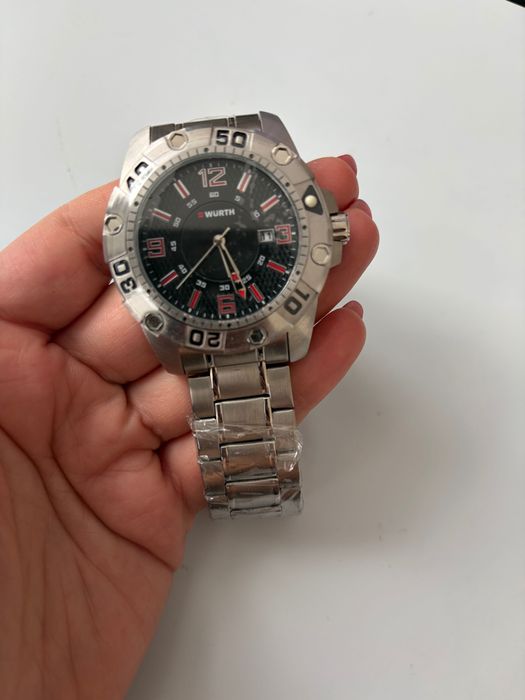 Zegarek męski wurth srebrna bransoletka
