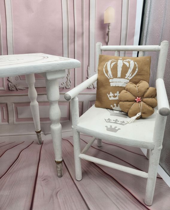 Biurko ( stół i krzesło) dla lalki BJD i dużych Bunny Maileg 40-60 c