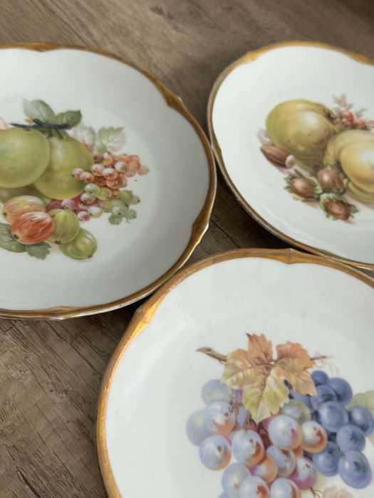 Talerze z motywem owoców