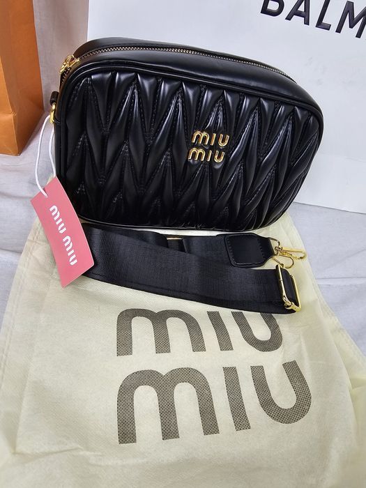 Torba biznesowa Torebka damska Miu Miu czarna kuferek premium