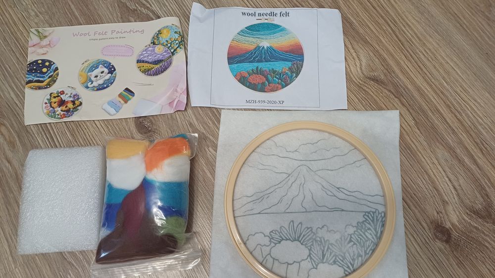 Набір для,валяння картин із вовни