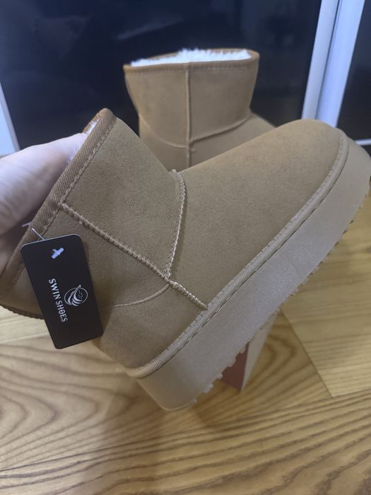 Viralowe botki najmodniejsze ocieplane futerkiem eko 40