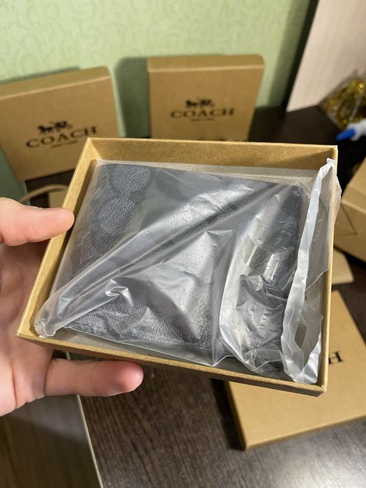 Купити гаманець Coach + подарунковий пакет, кошельок коуч для хлопця,