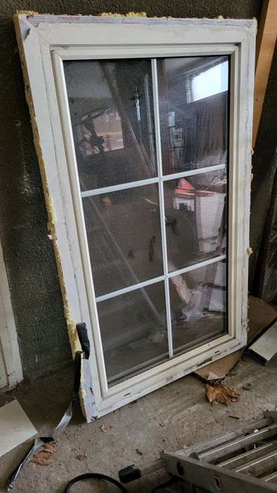 Okno tarasowe 173x 217 białe z ruchowym słupkiem sł