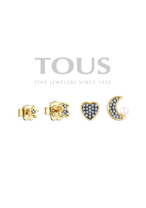 TOUS kolczyki Nocturne srebro 925 oryginał