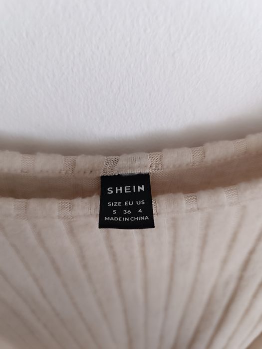 Vestido Midi Canelado Bege – tam S