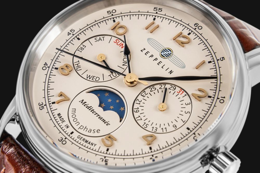 Zegarek Dęmski ZEPPELIN LZ121 Mediterranee Moonphase 9637-5 + BOX